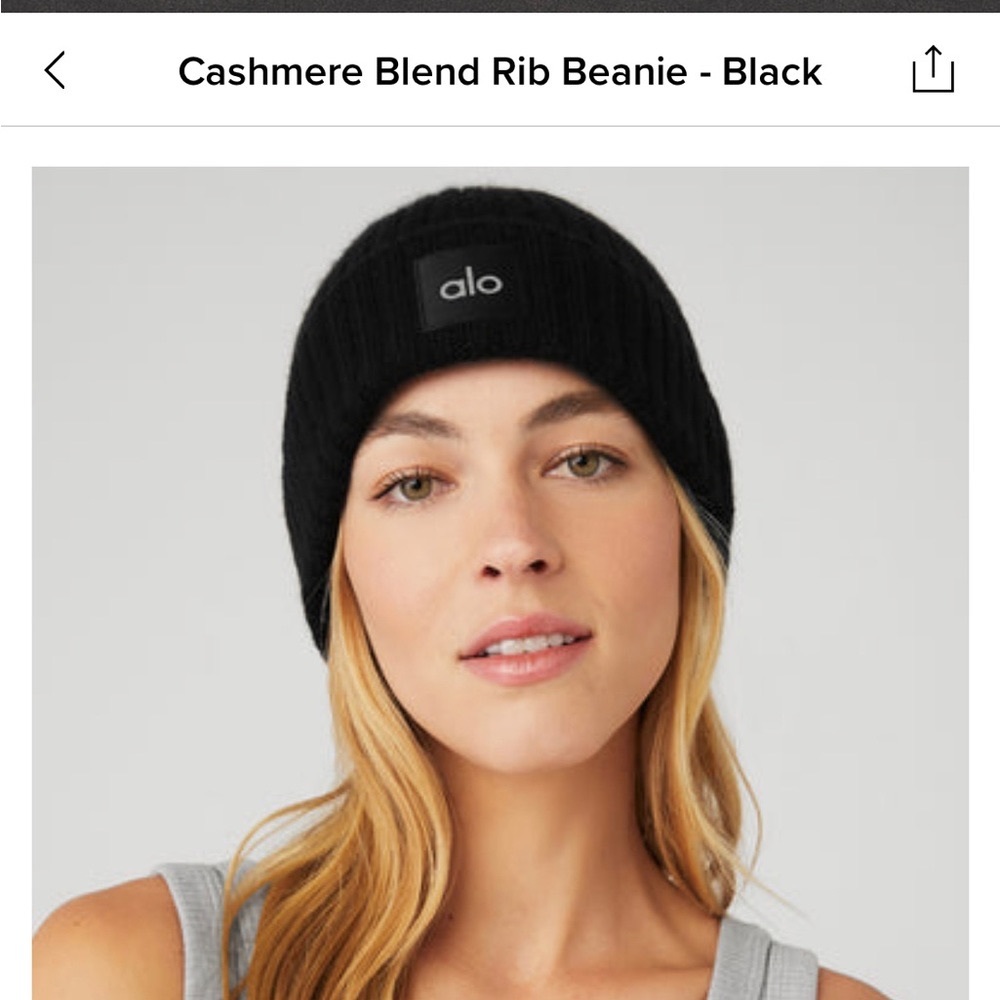 Cashmere Blend Rib Beanie